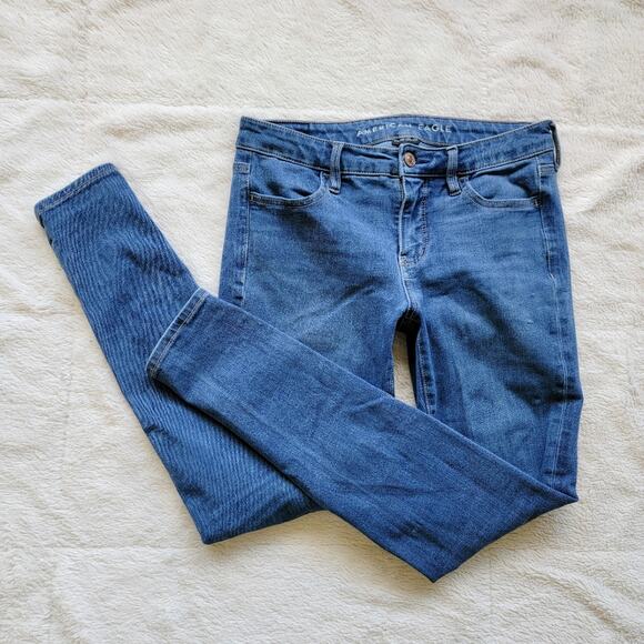 American Eagle Mid Rise Skinny Leg Jegging Jeans - Picture 1 of 5